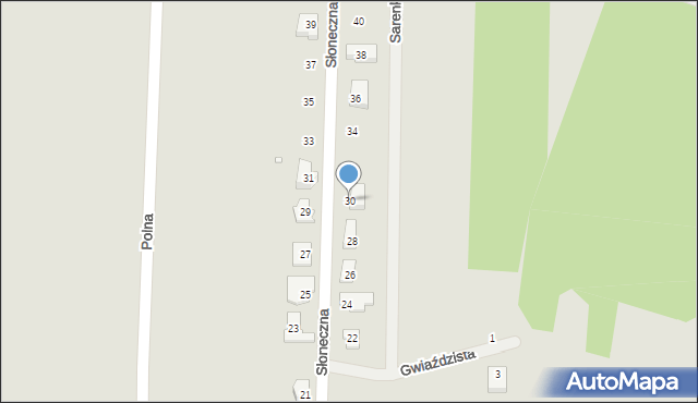 Zakroczym, Słoneczna, 30, mapa Zakroczym