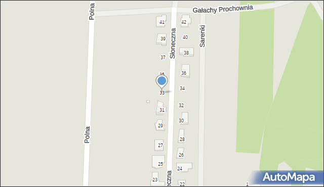 Zakroczym, Słoneczna, 33, mapa Zakroczym