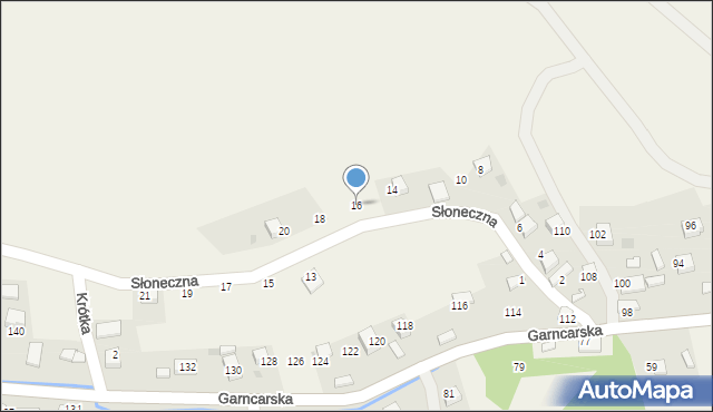 Zalas, Słoneczna, 16, mapa Zalas