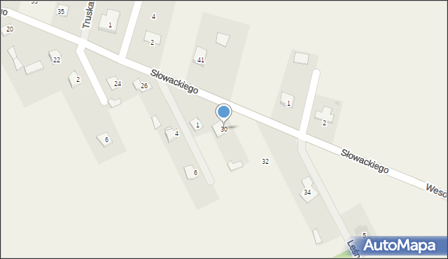 Zamość, Słowackiego Juliusza, 30, mapa Zamościa