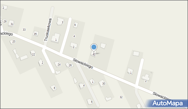 Zamość, Słowackiego Juliusza, 41, mapa Zamościa