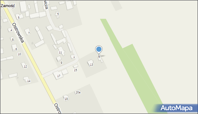 Zamość, Słowackiego Juliusza, 6, mapa Zamościa