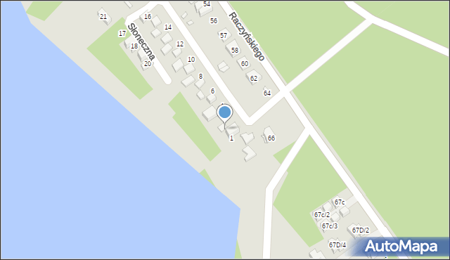 Zaniemyśl, Słoneczna, 2, mapa Zaniemyśl