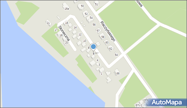 Zaniemyśl, Słoneczna, 6, mapa Zaniemyśl