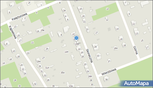 Żarki-Letnisko, Słoneczna, 12a, mapa Żarki-Letnisko