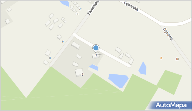 Żarnowska, Słowińska, 3, mapa Żarnowska