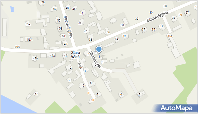 Zarzecze, Słoneczna, 3, mapa Zarzecze