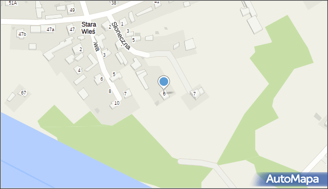 Zarzecze, Słoneczna, 6, mapa Zarzecze