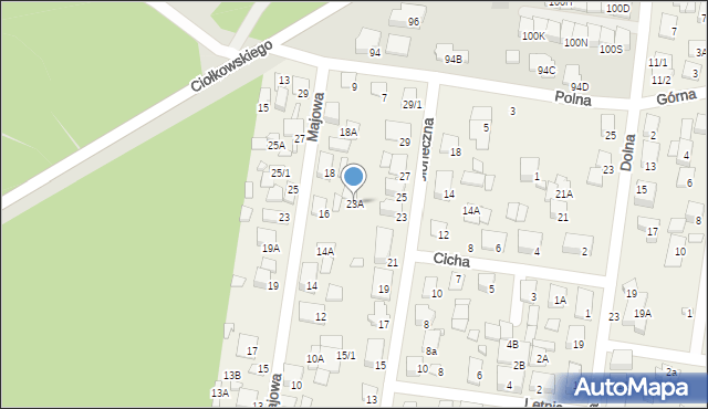 Zaścianki, Słoneczna, 23A, mapa Zaścianki