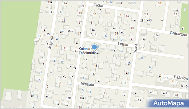 Zaścianki, Słoneczna, 4c, mapa Zaścianki