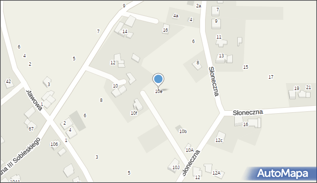 Zasole Bielańskie, Słoneczna, 10e, mapa Zasole Bielańskie