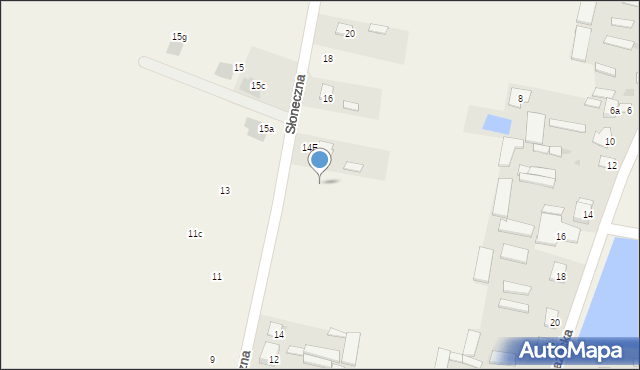 Zatory, Słoneczna, 14d, mapa Zatory