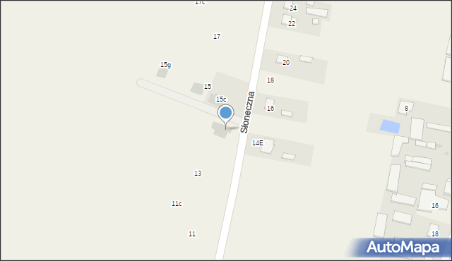 Zatory, Słoneczna, 15a, mapa Zatory