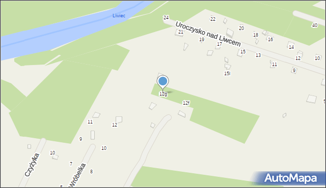Zawiszyn, Słoneczna, 12g, mapa Zawiszyn