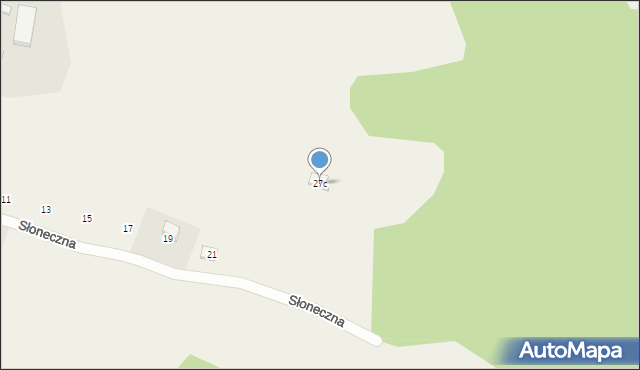 Zawory, Słoneczna, 27c, mapa Zawory
