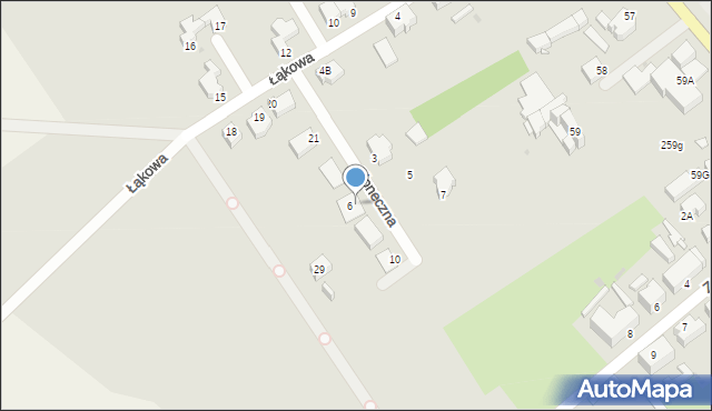 Zbąszyń, Słoneczna, 8, mapa Zbąszyń