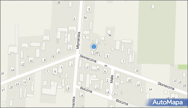 Zbuczyn, Słoneczna, 1, mapa Zbuczyn