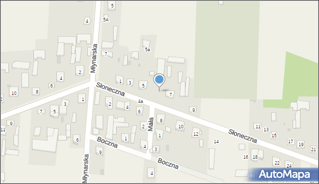 Zbuczyn, Słoneczna, 7a, mapa Zbuczyn