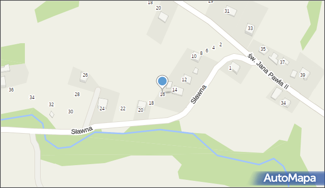 Żeleźnikowa Wielka, Sławna, 16, mapa Żeleźnikowa Wielka