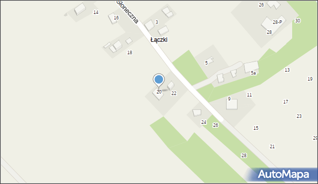 Zelków, Słoneczna, 20, mapa Zelków