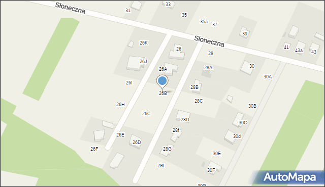 Żelków-Kolonia, Słoneczna, 26B, mapa Żelków-Kolonia