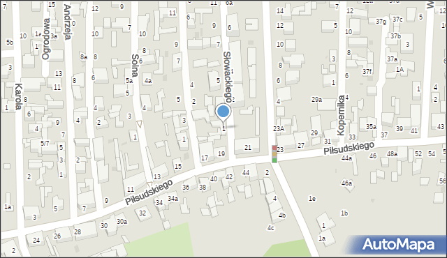 Zgierz, Słowackiego Juliusza, 1, mapa Zgierz