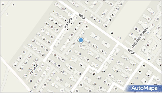 Zgorzała, Słowika, 14, mapa Zgorzała