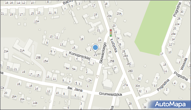 Zgorzelec, Słowackiego Juliusza, 1/1, mapa Zgorzelec