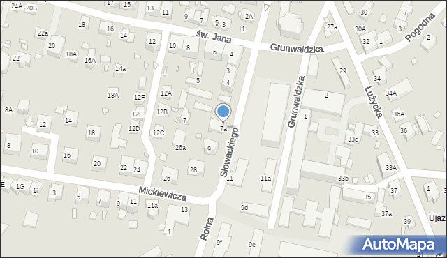 Zgorzelec, Słowackiego Juliusza, 7a, mapa Zgorzelec