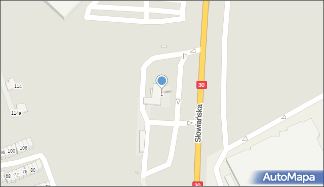 Zgorzelec, Słowiańska, 1, mapa Zgorzelec