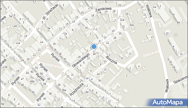 Ziębice, Słowackiego Juliusza, 14, mapa Ziębice