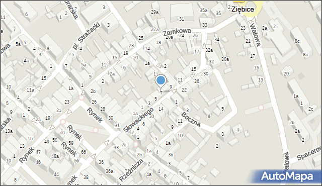 Ziębice, Słowackiego Juliusza, 7, mapa Ziębice