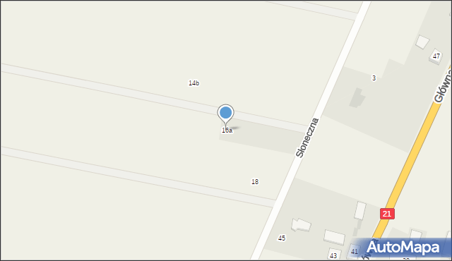 Zielin, Słoneczna, 16a, mapa Zielin