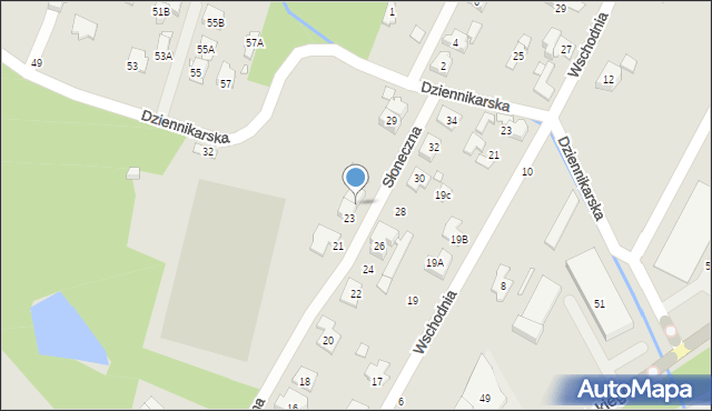 Zielonka, Słoneczna, 25, mapa Zielonka