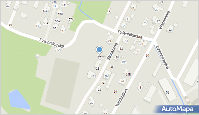 Zielonka, Słoneczna, 27, mapa Zielonka
