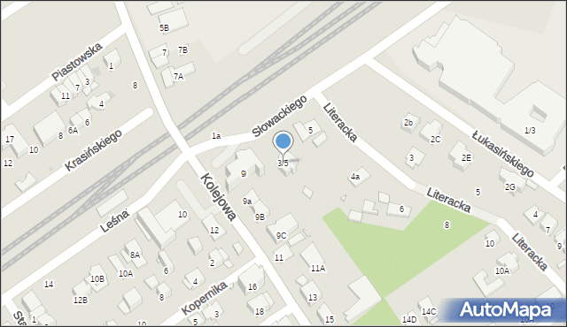 Zielonka, Słowackiego Juliusza, 3/5, mapa Zielonka