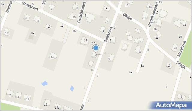 Zielonka, Śliwkowa, 6, mapa Zielonka