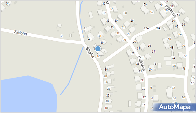 Złocieniec, Śląska, 32, mapa Złocieniec