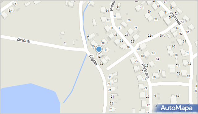 Złocieniec, Śląska, 34, mapa Złocieniec