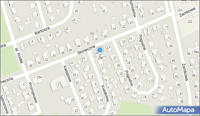 Złotów, Słoneczna, 19a, mapa Złotów