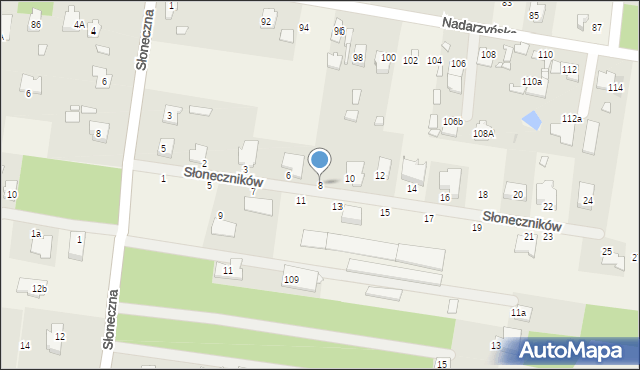 Żółwin, Słoneczników, 8, mapa Żółwin