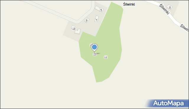 Zręcin, Śliwinki, 13, mapa Zręcin