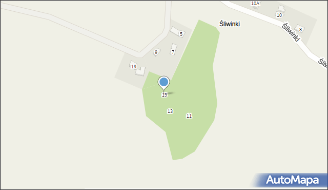 Zręcin, Śliwinki, 15, mapa Zręcin