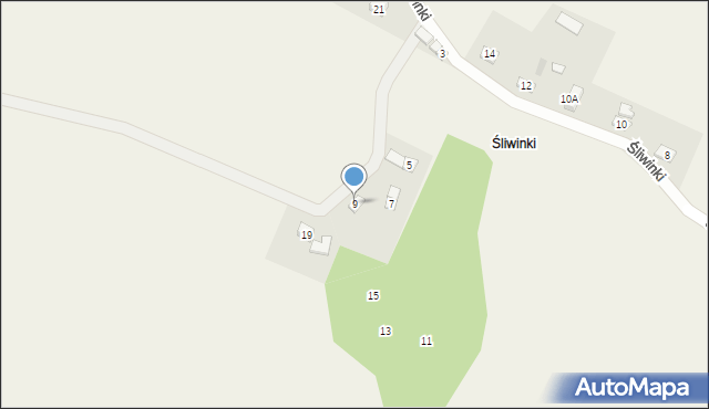 Zręcin, Śliwinki, 9, mapa Zręcin