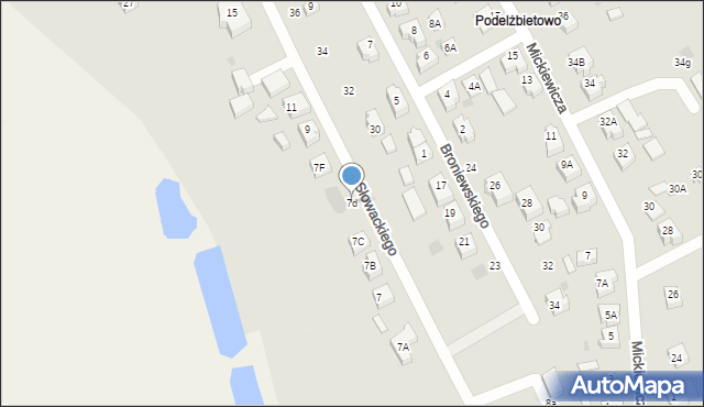 Żukowo, Słowackiego Juliusza, 7d, mapa Żukowo