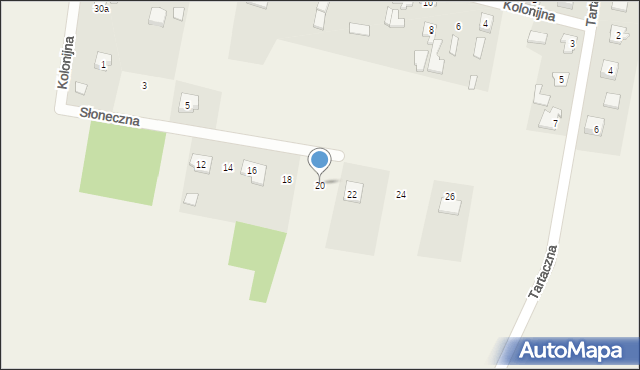 Zumpy, Słoneczna, 20, mapa Zumpy