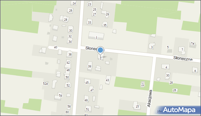 Żurada, Słoneczna, 2, mapa Żurada