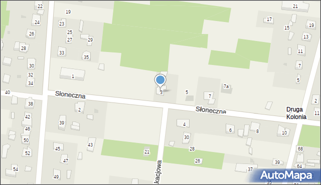 Żurada, Słoneczna, 3, mapa Żurada