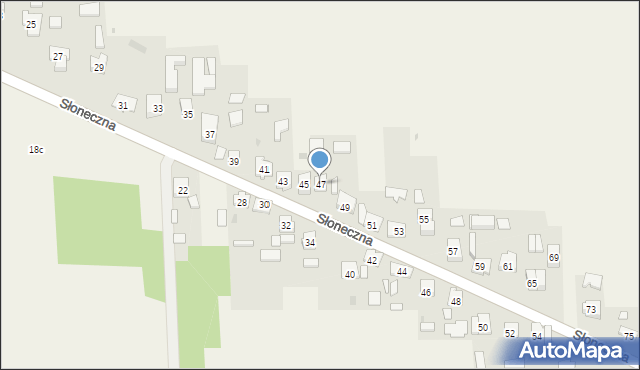 Żurada, Słoneczna, 47, mapa Żurada