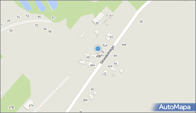 Zwoleń, Słowackiego Juliusza, 49B, mapa Zwoleń